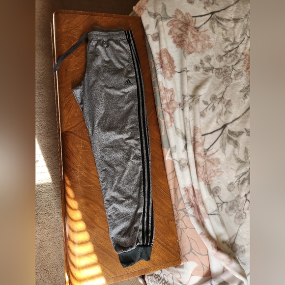 Men's Adidas Gray Track Suit Two Piece Set Jacket & Pants Top (S) Bottom (M) - Picture 10 of 15